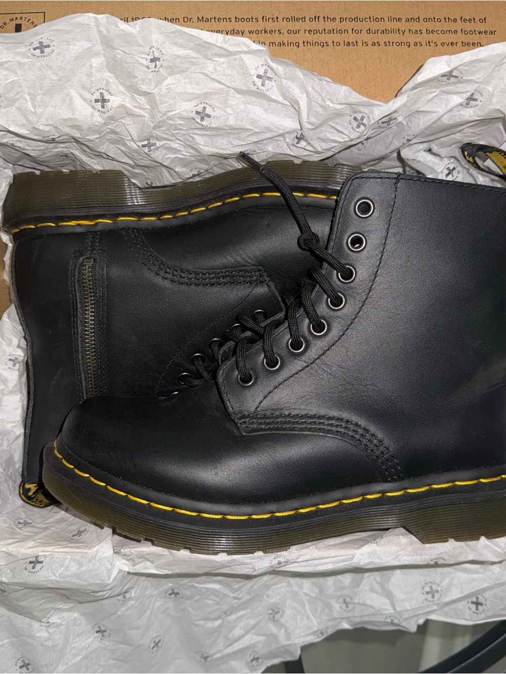 Dr. Martens Black 1460 Leather Lace-up Boots